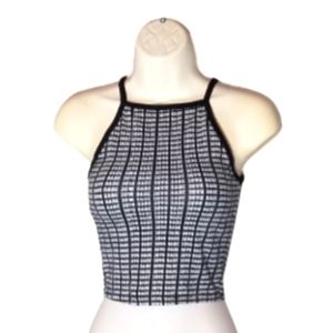 Forever 21 Babe Crop Top Black White Size S